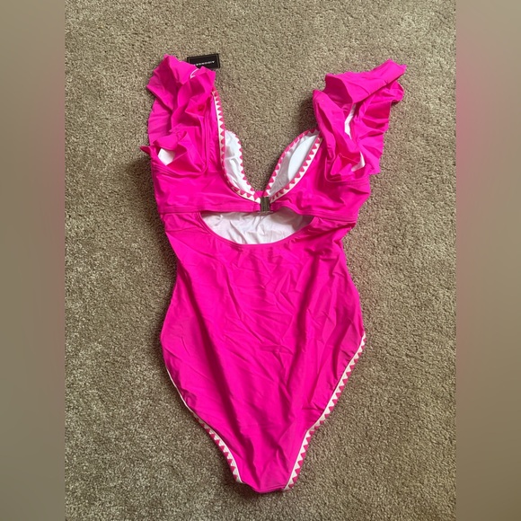 Pink Ruffled One-Piece Swimsuit - Picture 2 of 4